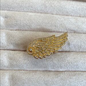 New Hespera Good Vermeil Adjustable Ring with Genuine white topaz stones